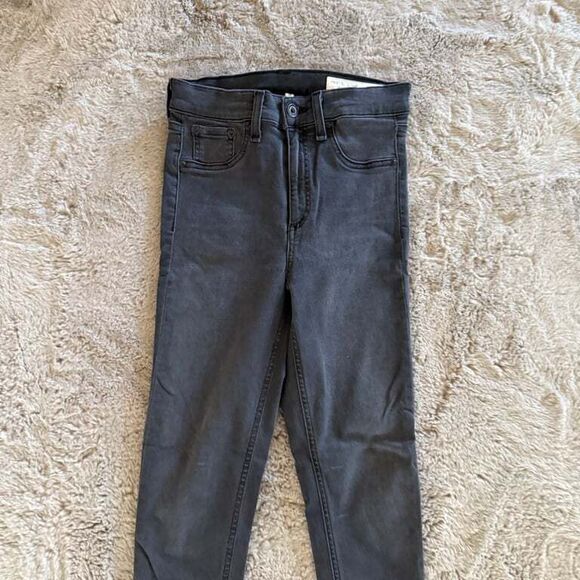Rag & Bone High Rise Ankle Skinny Jeans - Black Women Size 26‎ School - Picture 9 of 9